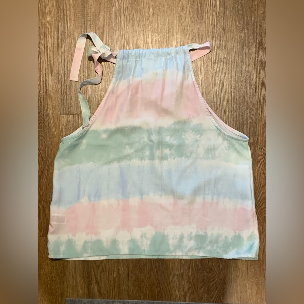 NWOT, Anthropologie Cloth & Stone, Tie Dye, Halter Top w/ Tie Neck, Size Medium - Picture 4 of 7